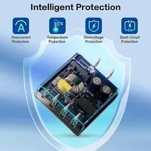 [3 Pack 4-Port] USB C QC 3.0 Charger 35W Fast Charging Block Upgraded USB Wall Charger with Fast Power Adapter Compatible for IOS Android Smartphones Tablet PC....