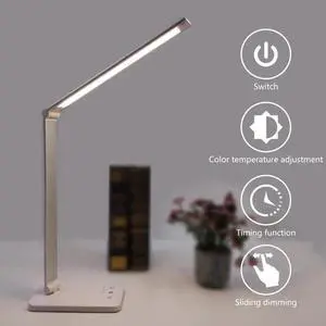 52PCS LED Desk Lamp 5 Color x5 Dimable Level Touch USB Chargeable Reading Eye-protect with timer Table lamp Night Light