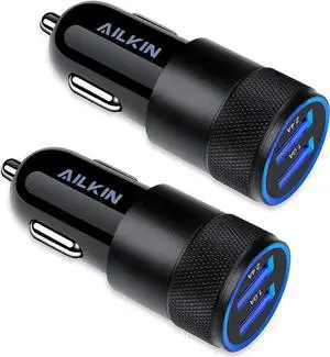 Car Charger, [2Pack/3.4a] Fast Charge Dual Port USB Cargador Carro Lighter Adapter for iPhone 15 14 13 12 11 Pro Max X XR XS 8 Plus 6s, iPad, Samsung Galaxy S23 S22 S21 S10 Plus S7 j7 S10e S9 Note 8