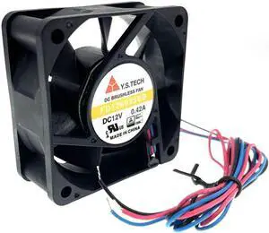 Y.S TECH FD126025EB DC Brushless Cooling Fan 60mm 60X60X25mm 6cm 12V 5400RPM High Speed 3-Wire Alarm RD Signal Server Fans