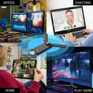 USB WiFi 6 Adapter, USB 3.0 Wireless WiFi Adapter for Desktop PC with 5G/2.4G High Gain Antenna, PC WiFi Adapter Only Support Win10/11 ONLY, Drive Free 1800Mbps Dual Band WiFi Dongle