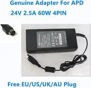 24V 2.5A 60W 4PIN APD DA-60I24 AC Power Adapter For Power Supply Charger