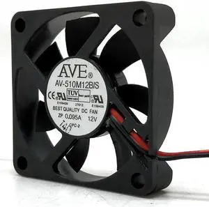 Mute Silent Quiet 50mm 5cm 12V Cooling Fan,Original AV-510M12B/S 50x50x10MM DC12V 0.095A 2Lines Fans Mute Silent Quiet 50mm 5cm 12V Cooling Fan,Original AV-510M12B/S 50x50x10MM DC12V 0.095A 2Lines Fans