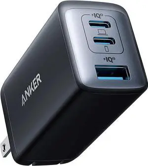 An-ker USB C Charger, 735 Charger (Nano II 65W), PPS 3-Port Fast Compact Foldable Wall Charger for MacBook Pro/Air, iPad Pro, Galaxy S20/S10, Dell XPS 13, Note 20/10+, iPhone 13/Pro, Pixel, and More