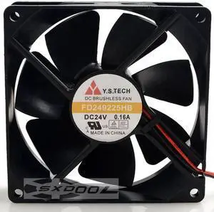 NEW original 92mm Y.S.TECH FD249225HB 9025 9225 2pin DC 24V 0.16A axial cooling fan NEW original 92mm Y.S.TECH FD249225HB 9025 9225 2pin DC 24V 0.16A axial cooling fan