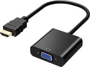 Isptewhie HDMI to VGA Gold-Plated HDMI to VGA Adapter Male to Female for Computer Desktop Laptop PC Monitor Projector HDTV Chromebook Raspberry Pi Roku Xbox and More