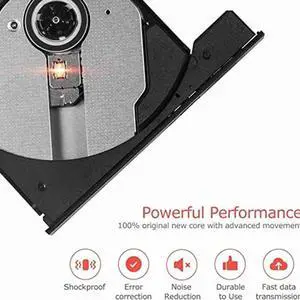 External CD DVD Drive, Type C USB 3.0 Portable CD/DVD RW Writer Burner, Low Noise High Speed Transfer Drive, Compatible with Laptop, Desktop, Windows XP/2003/Vista/7/8/10, Linux, Mac OS