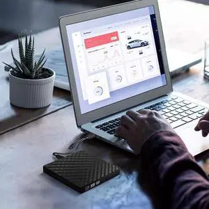 External CD DVD Drive, Type C USB 3.0 External CD/DVD +/-RW Drive/Portable CD DVD Burner, External CD ROM Reader Writer Optical Drive DVD Player for Laptop PC Windows Desktop Linux Mac OS