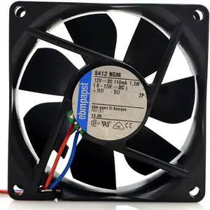 8412 NGM 8CM DC12V 0.11A 8025 815V 1.3W high end quiet cooling fan 80*25MM 2WIRE