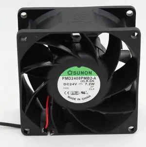 8CM original Sunon PMD2408PMB2-A DC 24v 7.2w cpu cooler heatsink axial Cooling Fans 8038 80x80x38mm 80mm case cooler