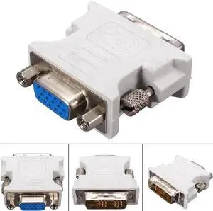 1pc DVI-D To VGA Adapter DVI-D 18+1Pin Dual Link Male to VGA 15 Pin Female Plug Adapter For PC Laptop