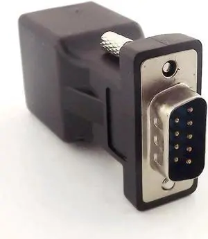 1pcs DB9 RS232 Male to RJ45 Female Extender Connector CAT5 5e Network Cable Adapter