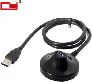 Type-A USB 3.0 Male to Female Extension Dock Station Docking Extending Adapter Cable Cord Converter Connector 0.8m Black