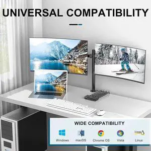 USB 3.0 HDMI KVM Switch for 3 PC 2 Monitors, EDID Emulator, 4K@60Hz Extended Display, HDMI2.0 Dual Monitor KVM Switch for 3 PC Share Keyboard, Mouse, Printer USB Device, with Wired Remote and 5 Cables