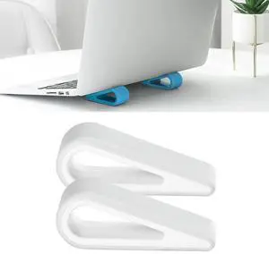 2 PCS Simple Notebook Computer Bracket Adjustable Height Increase Heat Dissipation Base Pad Holder (White)