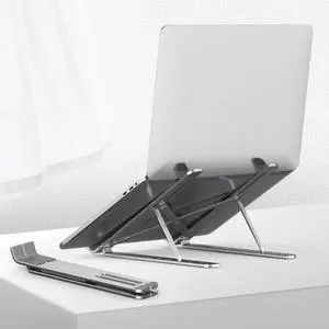 Portable Adjustable Laptop Stand Desktop Lifting Height Increase Rack Folding Heat Dissipation Holder, Style: Ordinary(Silver)