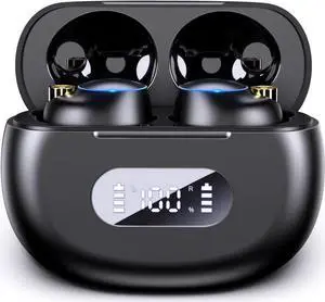 Ture Wireless Earbuds,12H Playtime Touch Control Bluetooth Earbuds with Mic, Bluetooth 5.2 True Wireless Earbud in-Ear Noise Cancelling Earbuds, Waterproof Sport Wireless Headphone for Android iOS