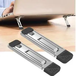 2pcs Invisible Cooling Stand Heightening Pad For Laptop & Smartphones & Tablet 110034 Light Gray (Light Gray)