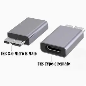 Aluminum alloy case Type-C female micro B USB3.0 Revolution connector Mac connects to the mobile hard disk box