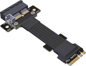 PCI-e 4.0 M.2 WiFi A.E Key A+E to PCI-e x1/ x4/ x16 Slot Riser Extender Adapter Card Ribbon Gen4.0 PCIE Cable Wireless Network Card 8G/BPS (15cm,Pcie4.0 1x R51JF)
