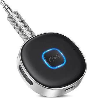 Bluetooth Receiver 5.0, Mini AUX Bluetooth Car Adapter For Music Streaming 12H Playtime Car Bluetooth Aux Adapter