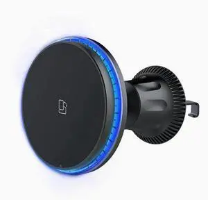 The 15W Blue magnetic mobile phone stand charger Magsafe is suitable for iPhone in-car wireless charger