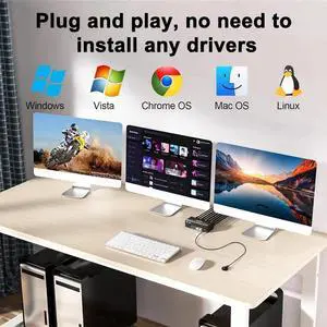 KVM Switch 3 Monitors 3 Computers 8K@60Hz 4K@144Hz, HDMI+2 Displayport Triple Monitor KVM Switch for 3 Computer Share 3 Monitor and 4 USB3.0 Devices, Wired Remote and 12V power Adapter Included