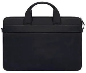 ST03S 15.4 inch Double Side Pockets Wearable Oxford Cloth Soft Handle Portable Laptop Tablet Bag (Black)