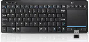 Multi-Device Wireless Bluetooth Keyboard with Touchpad-Wireless TV Keyboard with Multi-Touch Big Size Trackpad,Support 3 Devices for TV,Windows, Android, Chrome OS, Laptop, Tablet