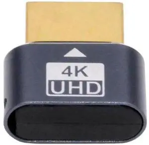Virtual Display Adapter 4K HDMI 1.4 DDC EDID Dummy Plug Headless Ghost Display Emulator HDTV 4K@60Hz