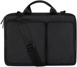 ST11 Polyester Thickened Laptop Bag with Detachable Shoulder Strap, Size:13.3 inch 13.3 inch (with Strap) (Black)