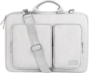 ST11 Polyester Thickened Laptop Bag with Detachable Shoulder Strap, Size:13.3 inch 13.3 inch (with Strap) (Silver Gray)