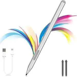 Stylus Pen for Microsoft Surface Pro11/10/9/8/X/7+/6/5/4/3/Surface 3, Surface Go 3/2/1, Surface Laptop/Studio/Book 4/3/2/1 with Eraser Side Button,Palm Rejection,Tilt Function,1024 Pressure
