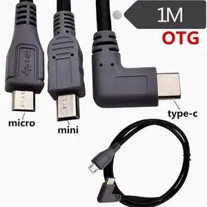 USB3.1Type-C to mini 5P/Micro USB OTG Copy-to-public charging adapter cable Micro Female to Male USB3.1Type-C to mini 5P/Micro USB OTG Copy-to-public charging adapter cable Micro Female to Male