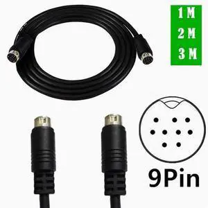 mini din 9pin 9-pin TV audio cable 9-core S terminal STB color difference cable S-VIDEO 3m Male to Female