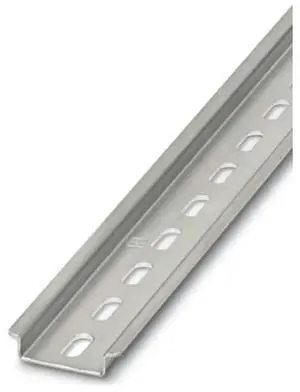 Phoenix cDIN rail with holes, NS35/7.5, 2 meters, accepts cut length terminal block