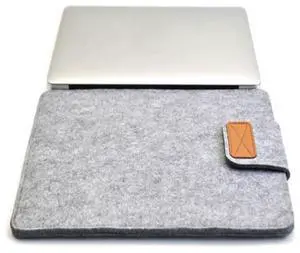 Vertical Felt Laptop Bag Tablet Sleeve Bag, Size: 11 Inch 11 Inch (Light Grey)