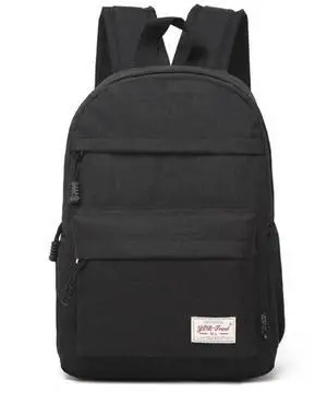 Universal Multi-Function Canvas Cloth Laptop Computer Shoulders Backpack Students Bag for 13-15 inch, Size: 36x25x10cm (Black)