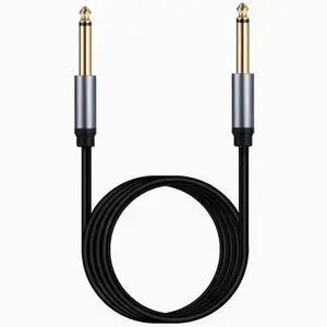 6.35 male to male three core mono stereo noise cancellation MONO electric box sound mixer Guitar 6.5mm audio cable