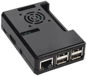 ABS Protective Shell Case with Cooling Fan Hole for Raspberry pi 3 (Black)