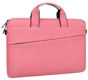 ST03S 15.4 inch Double Side Pockets Wearable Oxford Cloth Soft Handle Portable Laptop Tablet Bag (Pink)