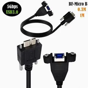 5Gbps speed USB3.0 with fixing screws Data cable usb B female to micro b male conversion pair cable 5Gbps speed USB3.0 with fixing screws Data cable usb B female to micro b male conversion pair cable