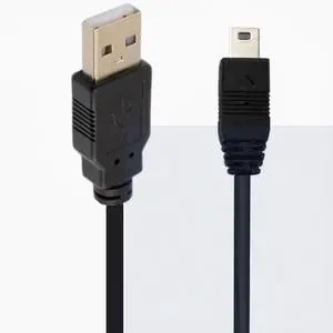 USB2.0 hard disk digital camera phone data cable T-port AM-Mini 5P up and down left and right bend 90°3 meters Straight head 1.5m