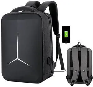 Multifunctional Waterproof Business Sports Laptop Backpack with USB Port 17 inch (Dark Gray)