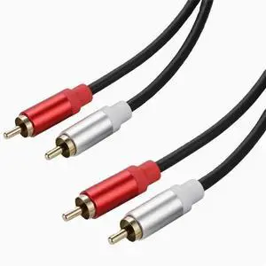 2RCA stereo pure copper double Lotus speaker amplifier amplifier audio TV audio connection cable