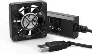 ELUTENG 40mm USB Fan with 3 Speed Control USB Ventilator 5V Max 5300RPM High Flow VR Cooling Fan Compatible for Receiver DVR Playstation Xbox Computer Cabinet Cooling