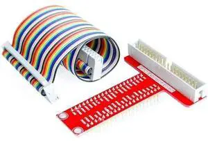 GPIO Breakout Expansion Kit Compatible with Raspberry Pi, T-Type Expansion Board, Female - Male Rainbow Ribbon Cable GPIO Breakout Expansion Kit Compatible with Raspberry Pi, T-Type Expansion Board, Female - Male Rainbow Ribbon Cable