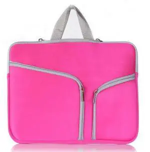 T228 Diving Material Computer Bag Multi-pocket Laptop Liner Bag, Size: 17 Inch 17 Inch (Rose)