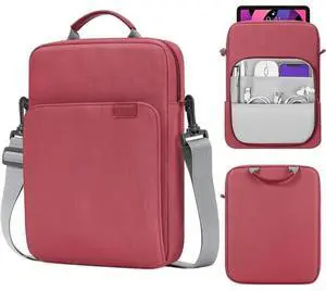 Vertical Laptop Bag Handheld Shoulder Crossbody Bag, Size: 13 Inch 13.3 Inch (Wine Red)