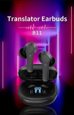 B11 Translation Headphones Real Time Bluetooth Earbuds Trans